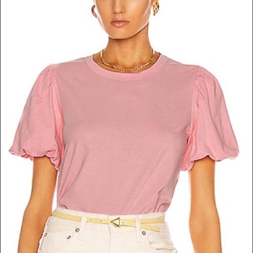 A.L.C Pink Poole Cotton Jersey Tee - Picture 5 of 9